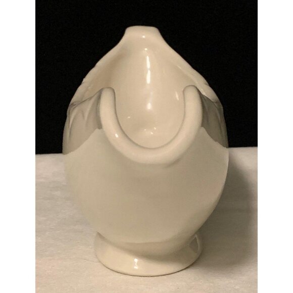Vintage Homer Laughlin Gravy Boat Eggshell Sauce Boat Embossed Serving Handle - Picture 4 of 12